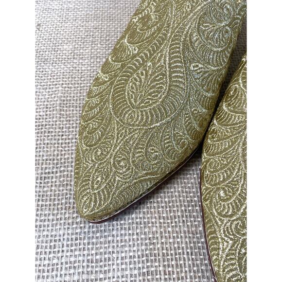 Moroccan, NWOT, Gold babouche‎ slippers, Leather Sole, Handmade, Ladies 8-8.5 - Picture 2 of 10